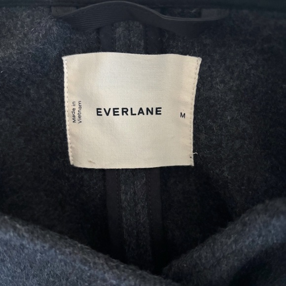 Everlane The October Wool Coat Medium Charcoal Melange - Picture 6 of 7